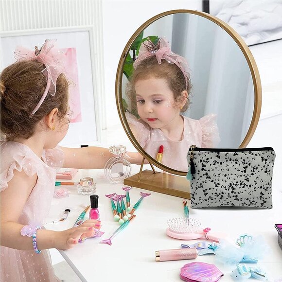 Cute Small Cosmetic Bag Mini Makeup Bag for Women and Girls,PU Leather Small Tra - Picture 6 of 7